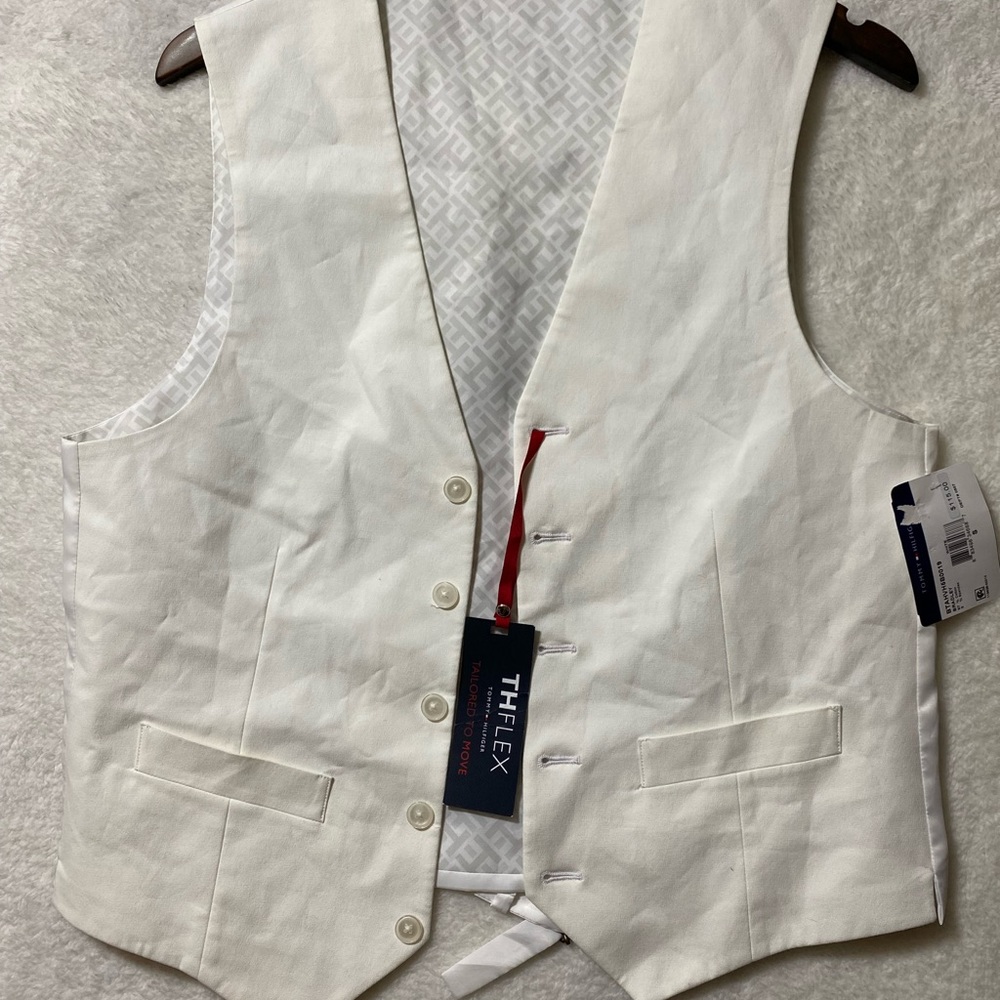 Tommy Hilfiger THflex men’s small vest white cotton/spandex